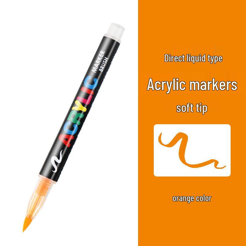 8101 Акриловые маркеры с мягким наконечником - 12/24 цвета для студенческого творчества, DIY и граффити
