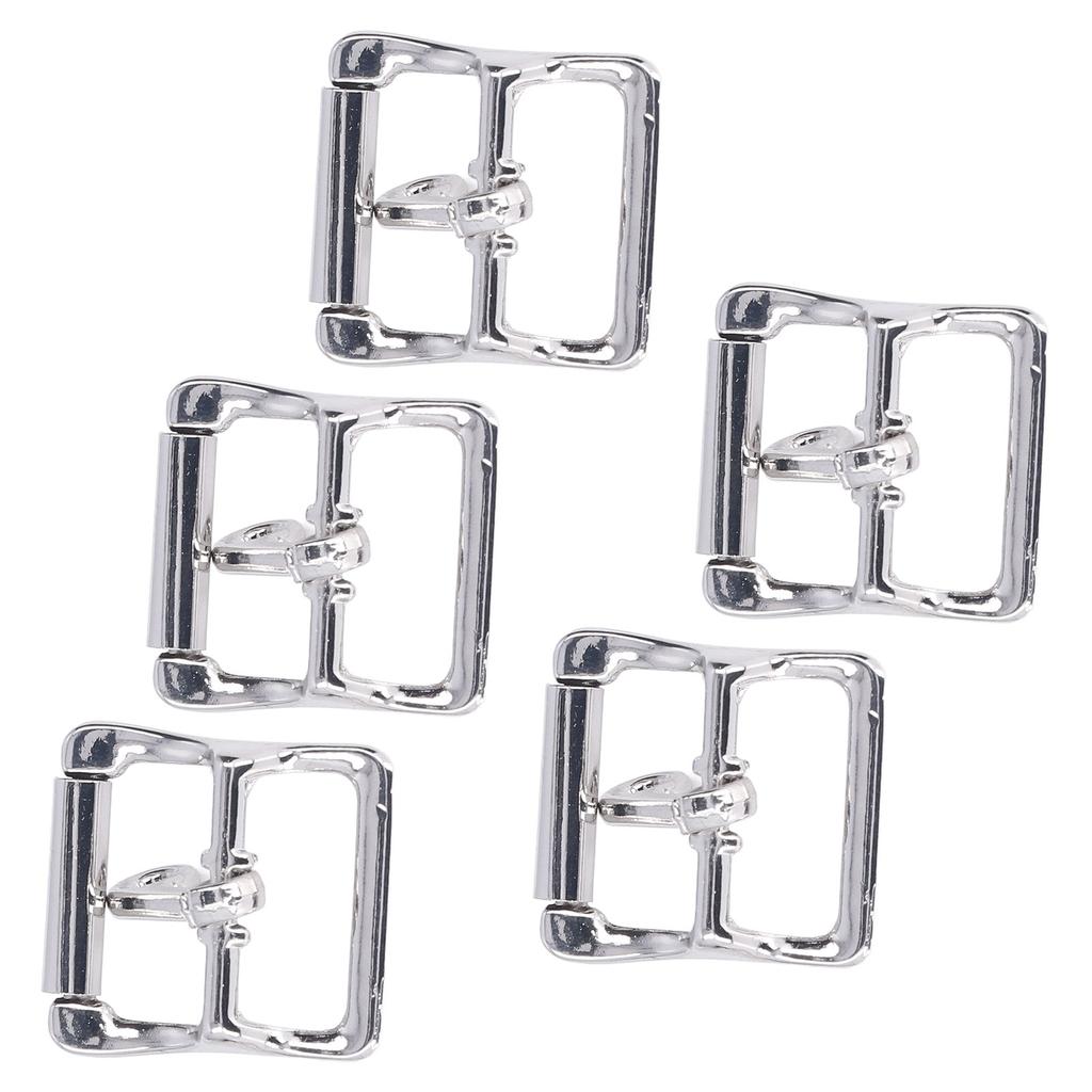5Pcs Belt Buckle Simple Stylish Easy Installation Metal Buckle Replacement for Making Bags Wallet Pet Collars