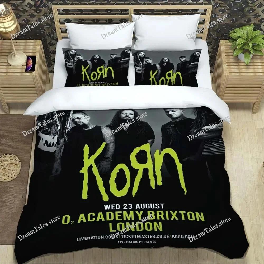 Модный Постельное белье с принтом рок-группы K-Korn Одеяло Постельные принадлежности Постельное белье для общежития Мягкий теплый комплект постельного белья Домашний текстильextile Роскошный подарок741
