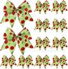 Hongyi Webbing Christmas Bow Handmade Christmas Decorations, Christmas Tree Decoration Handmade Diy Small Bows