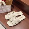 2025 новые летние шлепанцы на плоской подошве из мягкой кожи с мягкой подошвой, женская летняя мода, уличная одежда, летние шлепанцы на перемычке, горячий тренд, женская обувь