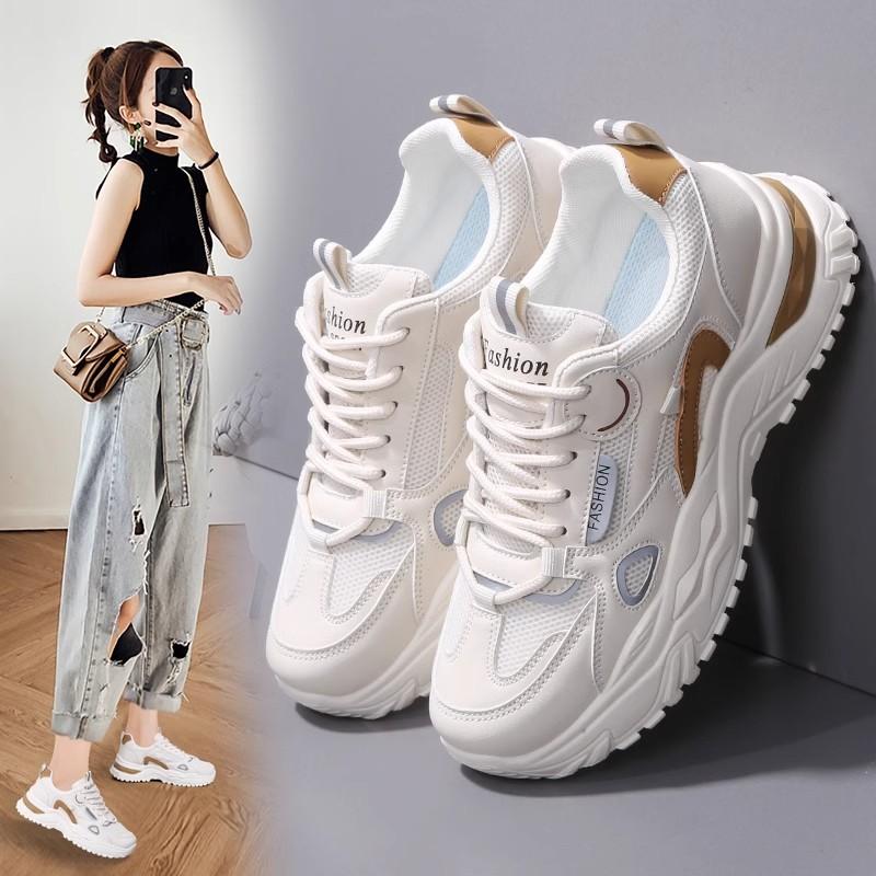 Sneakers autumn new large size one wear-resistant soft-soled dad shoes