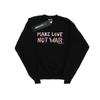 Woodstock Mens Make Love Not War Floral Sweatshirt