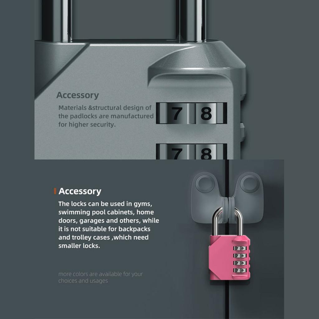 Большой четырехзначный механический замок для шкафа в спортзале, парольный замок, промышленный парольный замок для багажа, школьного спортзала на открытом воздухе