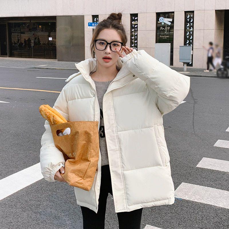 Модная свободная парка Зимняя верхняя одежда для женщин Новая короткая пуховая хлопковая куртка