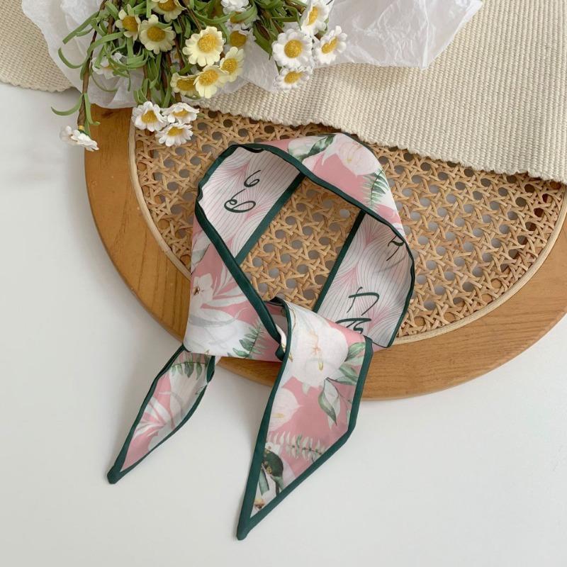 Silk Scarf, Long Strip, High-end New Shirt, Scarf, Tied Bag, Ribbon, Floral Headscarf, Headband, Tied Hair Streamer.