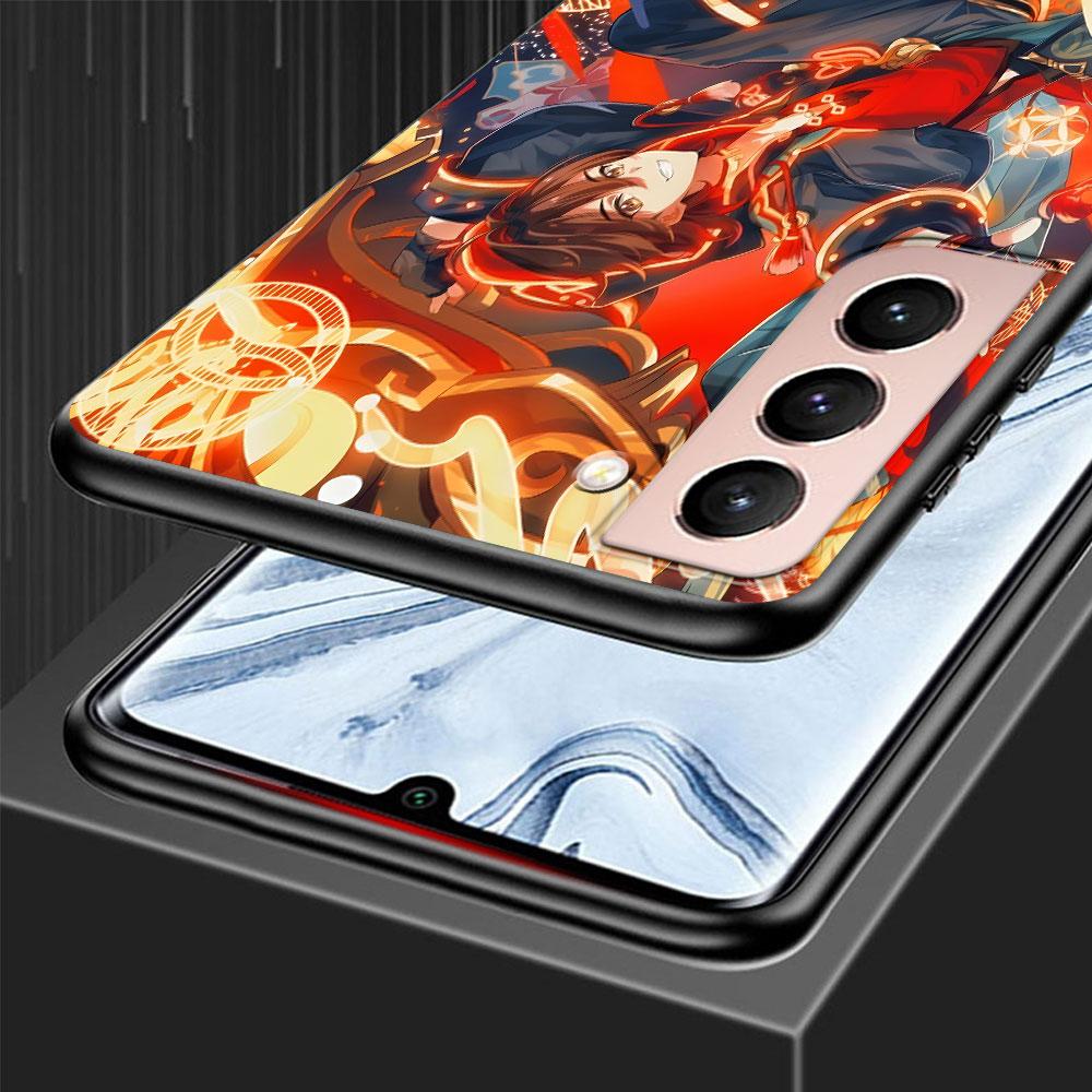 Чехол Gaming Genshin Impact для Samsung Galaxy S23 S21 S22 S20 FE S9 S10 S24 Ultra S10e S9 Plus, мягкий черный чехол-бампер из ТПУ