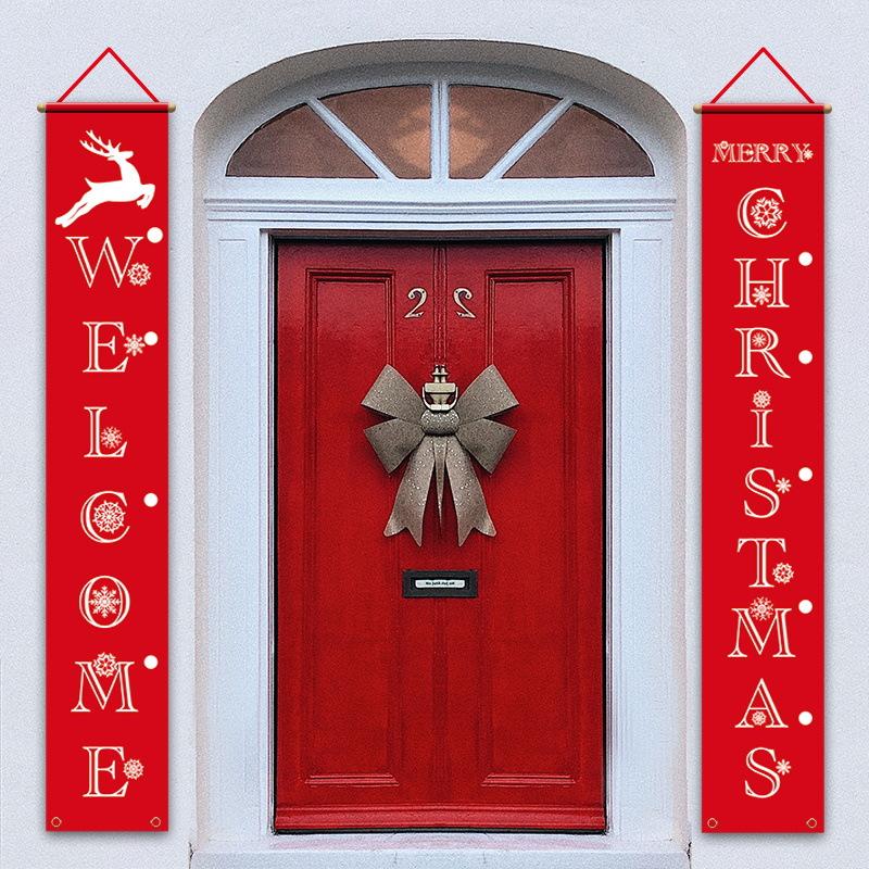 Рождественское украшение для двери, рождественский баннер, декор для дома, подвесной рождественский орнамент, подарок на Новый год Navidad