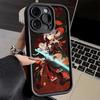 Чехол для телефона iPhone 17 Air 16E 15 16 Pro Max Genshin Impact Казуха Чехол 14 Plus 13 12 Mini Мягкий силиконовый Fundas