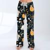 Женские повседневные прямые брюки с принтом пасхального яйца Домашние повседневные брюки