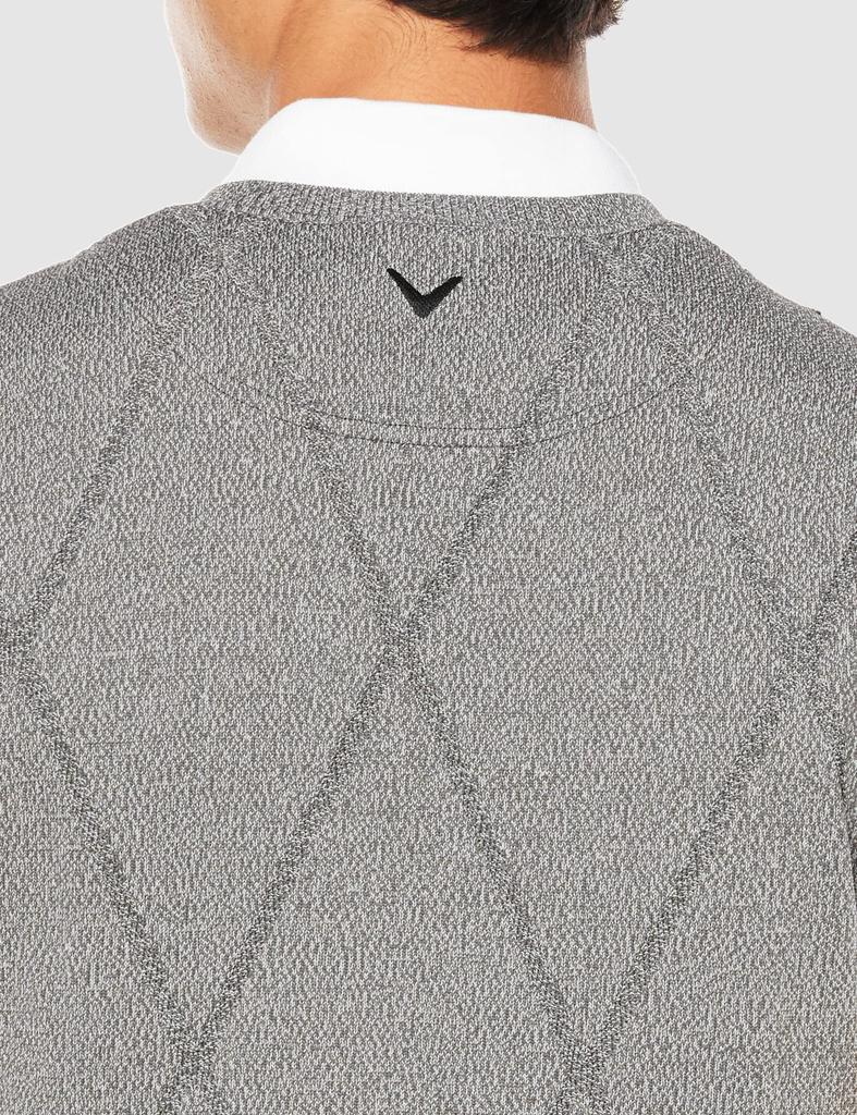 Трикотажный жилет Golf C22219100 3L [Callaway] Мужской V-образный вырез (Водоотталкивающий свитер с узором «Аргайл») / / 1022_Серый