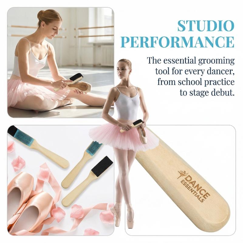 Wooden Handle Suede Shoe Brush with Cover–Stainless Steel Bristles for Cleaning Dance&SoleShoes,Durable&Protective Case Included