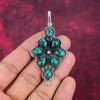 Ювелирные изделия из тибетского бирюзового камня, ручная работа, кулон из цельного серебра 925 пробы, красивая подвеска-цепочка для женщин