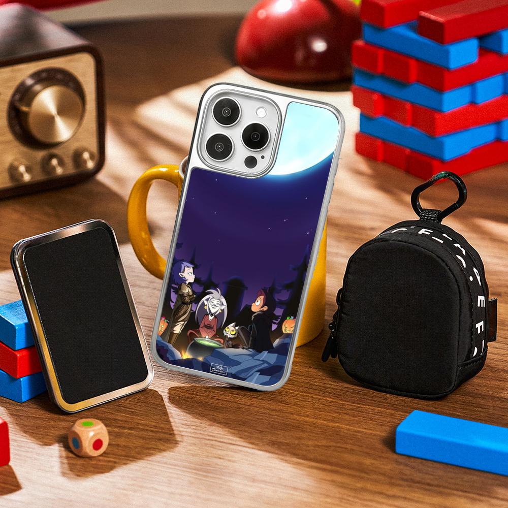 Super Hot The Owl Houses cartoon Phone Case for iPhone 16 15 14 13 12 11 Pro Max Sheepskin Silver-edged protective case