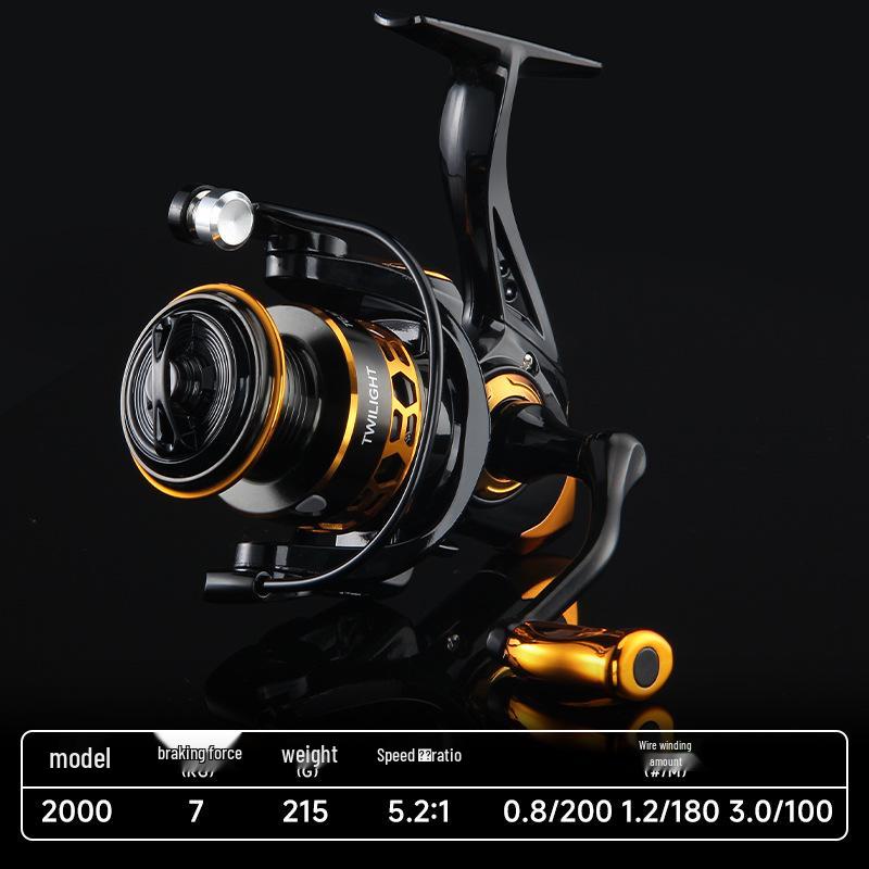 Катушка спиннинговая Haotun Zero-Gap с двойной рукояткой: 5,2:1 Дальний заброс, Ловля кальмара и микрообъектов.