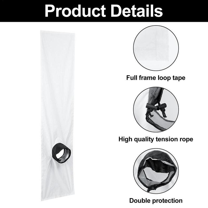 2M/3MAC Window Vent Kit Waterproof Air Conditioner Sealing Cloth Windproof Air Conditioning Baffle AC Window Seal