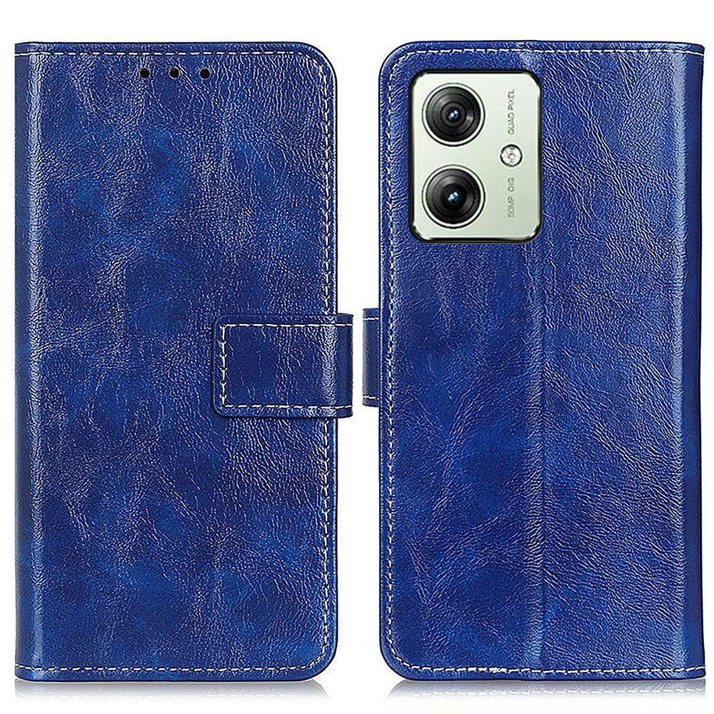 For Motorola Moto G54 5G Case Crazy Horse Texture Wallet Stand Leather Phone Cover