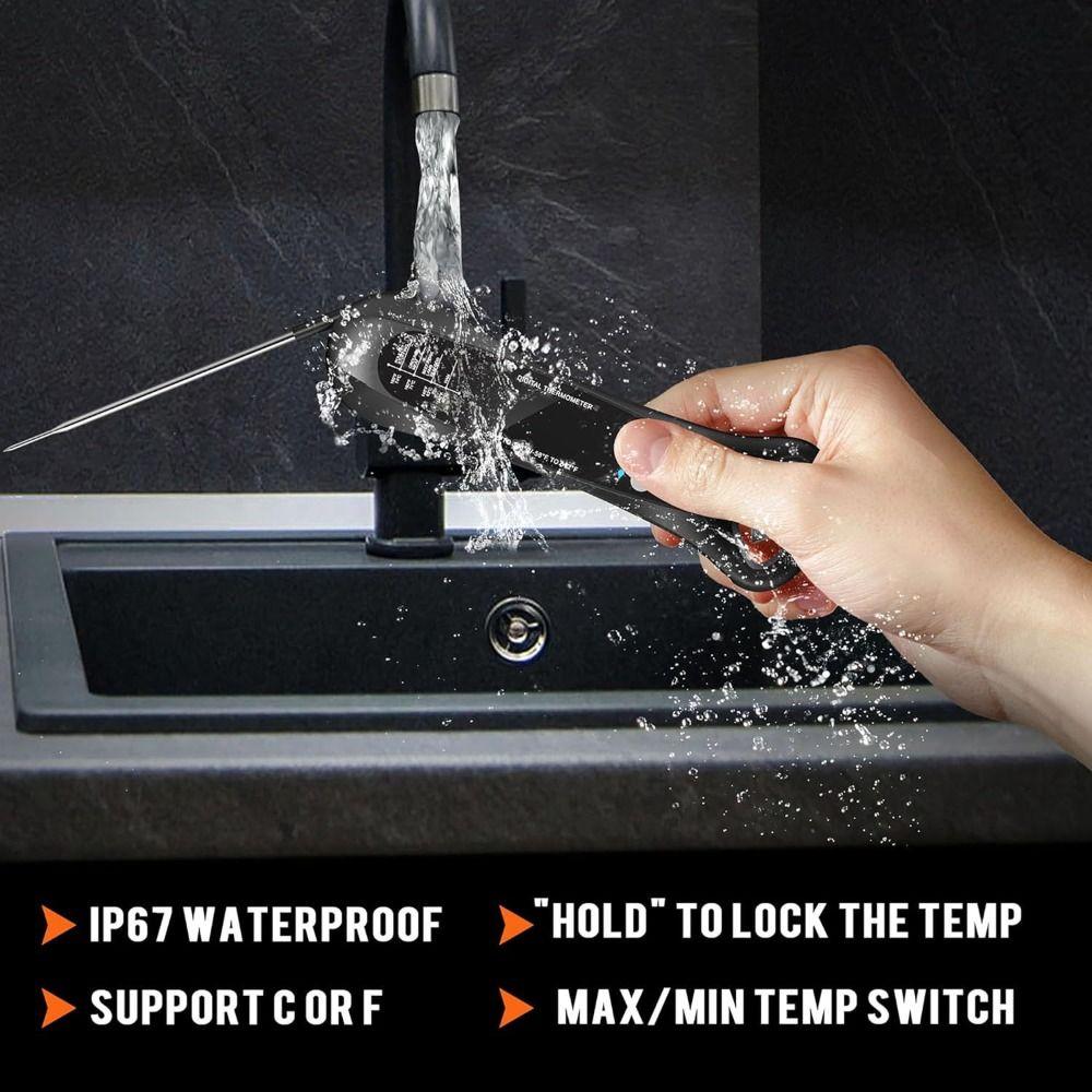 Waterproof Electronic Food Thermometer 2-in-1 Professional Meat Thermometer Grilling