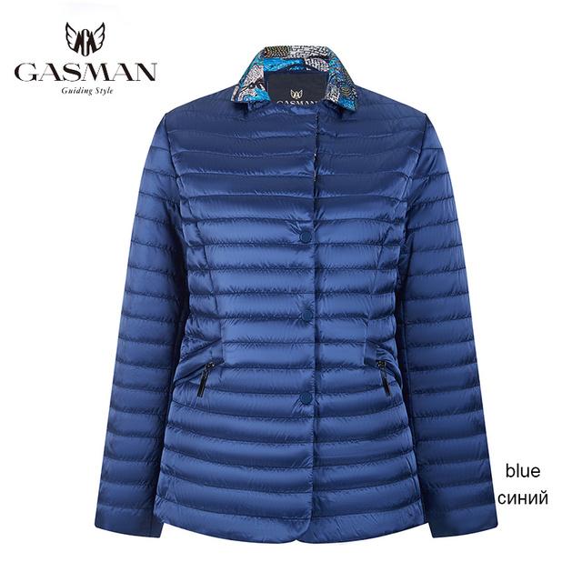 Gasman Тонкие короткие куртки из однотонного хлопка для женщин, зимняя куртка, парка на молнии, пуховик с капюшоном, женские осенние повседневные пуховики, 20199