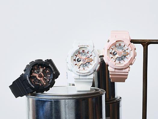 Casio Мужские Аналоговые Кварцевые Часы BA-110RG-4A из Смолы, Водонепроницаемые до 100 м, Ударопрочные