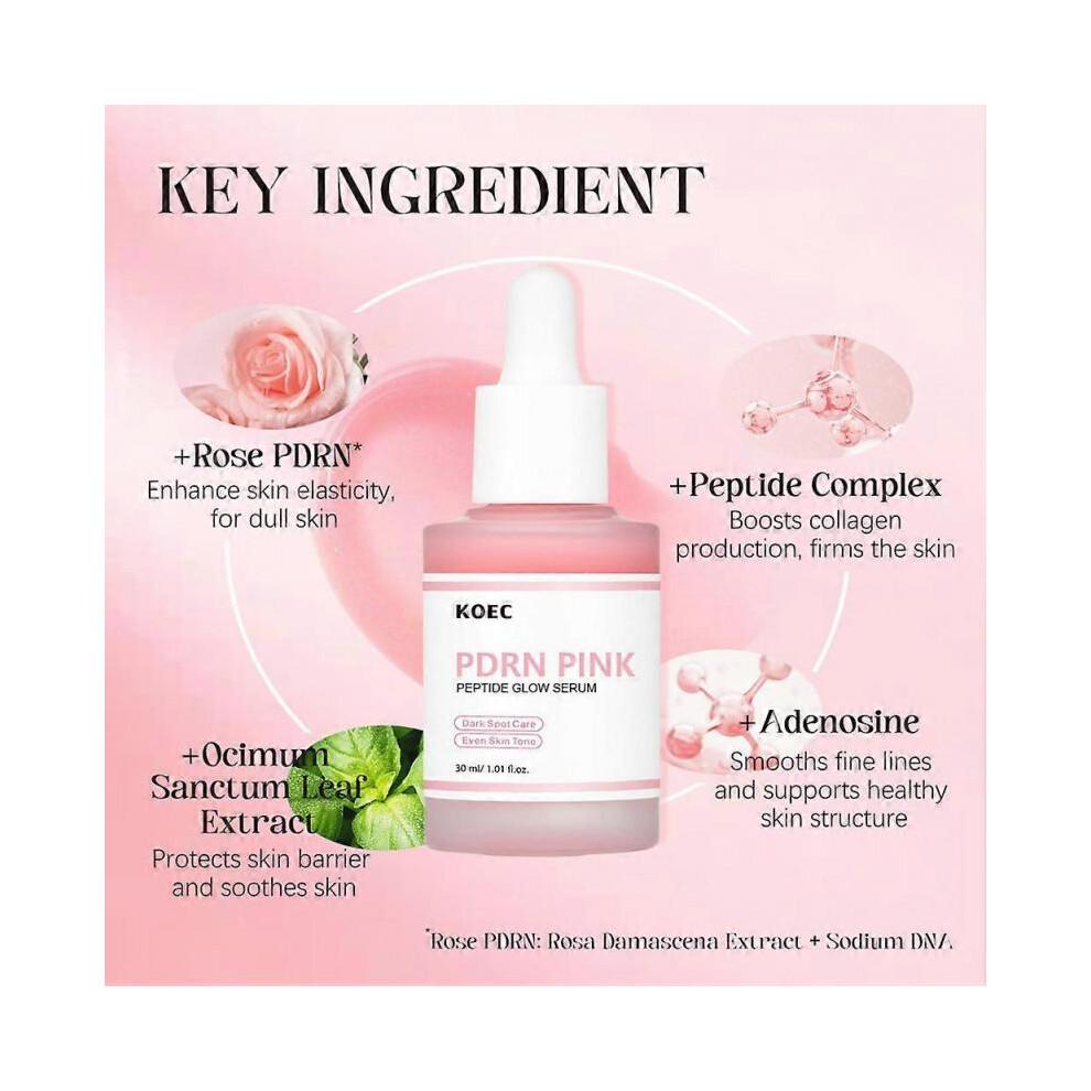 PDRN Pink Peptide Serum Regenerating Anti-aging Glowing Serum Uneven Skin Tones for Daily Use