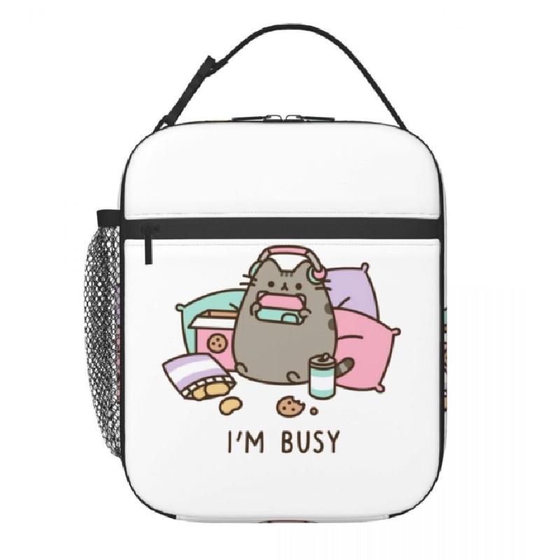 Детская сумка для ланча Pusheen с полной печатью для детей для школы, пикника