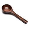 Water Spoon Wooden Large Soup Spoon Porridge Scoop Rice Spoon Solid Wood Bamboo Handle Bath Water Ladle
