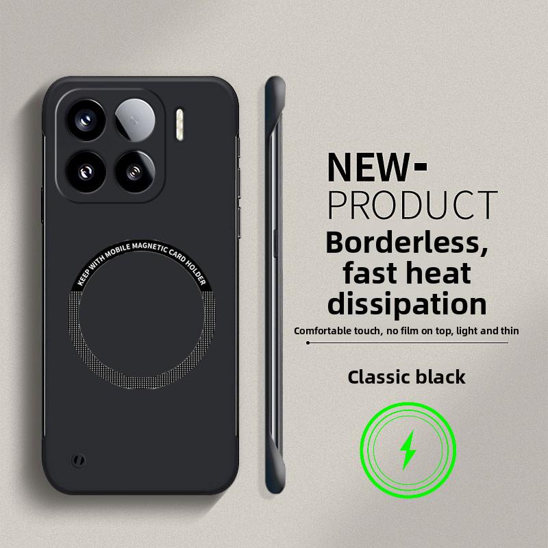 Модный ультратонкий безрамочный чехол из ПК для Xiaomi 15T/14T Pro 17 Pro Max 17 Ultra POCO X8 Pro Max F8 Ultra Для Magsafe Задняя крышка
