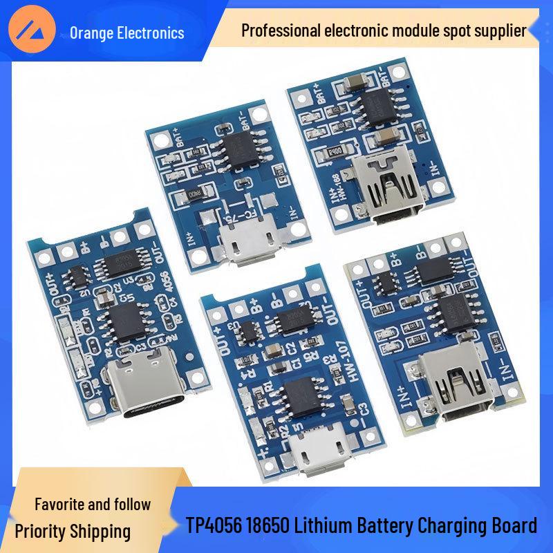 TP4056 | 18650 Lithium Battery Charger Board 3.7V/4.2V with 1A Overcharge/Discharge Protection