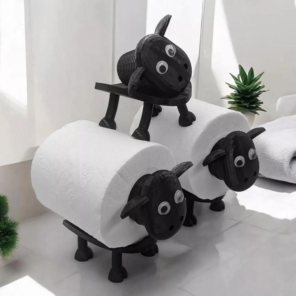 Милый держатель для туалетной бумаги в форме овечки, Юмористический держатель для туалетной бумаги для украшения ванной комнаты