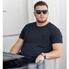 Рубашки Больших Размеров для Мужчин Футболки с Круглым Вырезом Хлопковые С Коротким Рукавом Летние Повседневные с Карманом Однотонные M-6XL