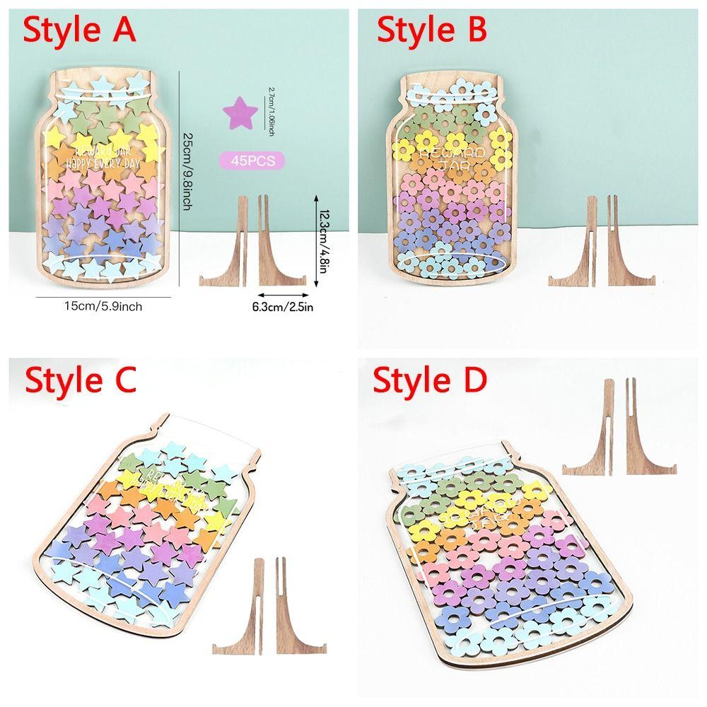 Interactive Star Reward Jars with 45 Stars Self-discipline Reward Bottle Back To School Gifts