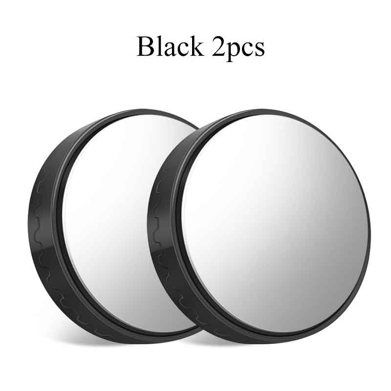 2Pcs 360° Rotatable Convex Blind Spot Mirror Round Frame Wide Angle Clear Rearview Mirror Car Safety Driving Accessories