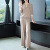 Women's 2025 Korean-Style Two-Piece Knit Sweater Set - Loose, Slimming, Casual Fashion