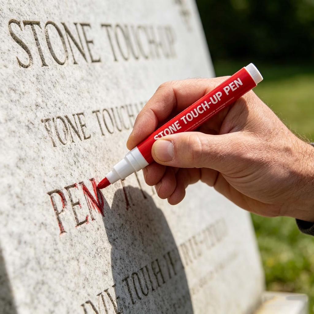 Ремонтная краска-маркер для столешниц Stone Touch Up, 15 мл, тонкий наконечник, для гранита, мрамора, кварца, плитки, реставрация поверхности