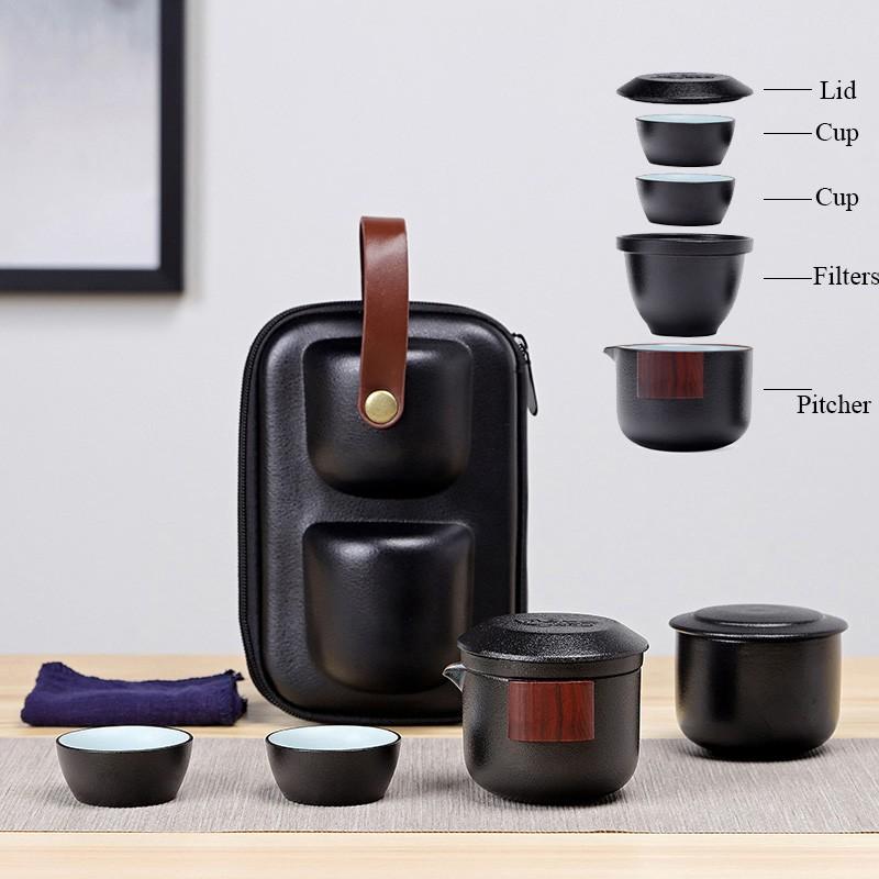 Керамический чайный набор Портативный Чайник на две чашки Быстрая чайная чашка