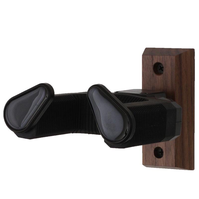 Walnut Wooden Guitar Wall Mount Hanger with Gravity Lock for Acoustic & Electric Guitars
