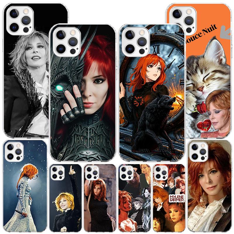 Mylene Farmer Phone Case For iPhone 17 Air 16 Pro Max 16E 15 + 14 Plus 11 12 13 Mini 7 8 SE Gift Print Cover Fundas