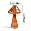 Glass Colorful Mushroom Vase Nordic Style Indoor Home Decoration Hydroponic Flower Arrangement Ornament Desktop Home Decor