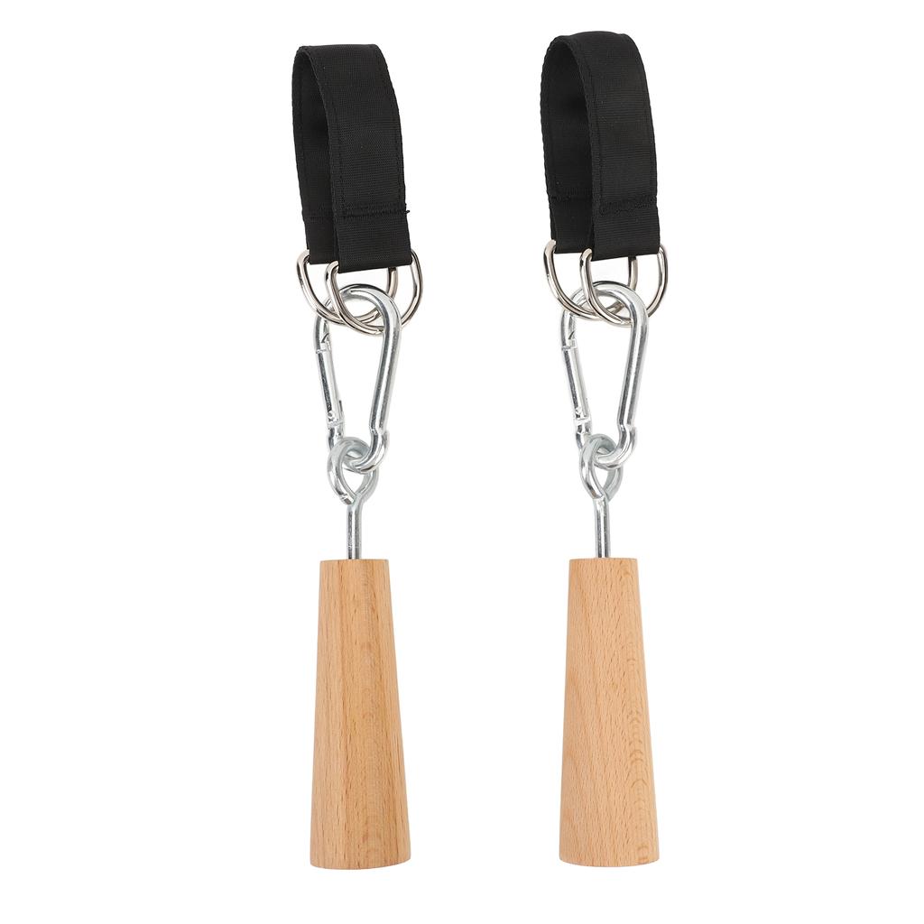 1 Pair Wooden Pull Up Grips Professional Arm Strength Training Pull Up Fitness Accessories for Home