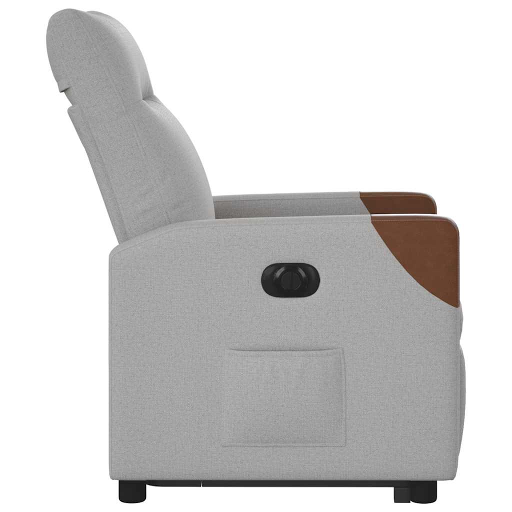 Electric Recliner Chair with Rising Assistance Cloud Grey Fabric