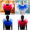 Elizabethan Ruffle Collar Victorian Tulle Collar for Halloween Party and Cosplay Event Clown Collar for Masquerades