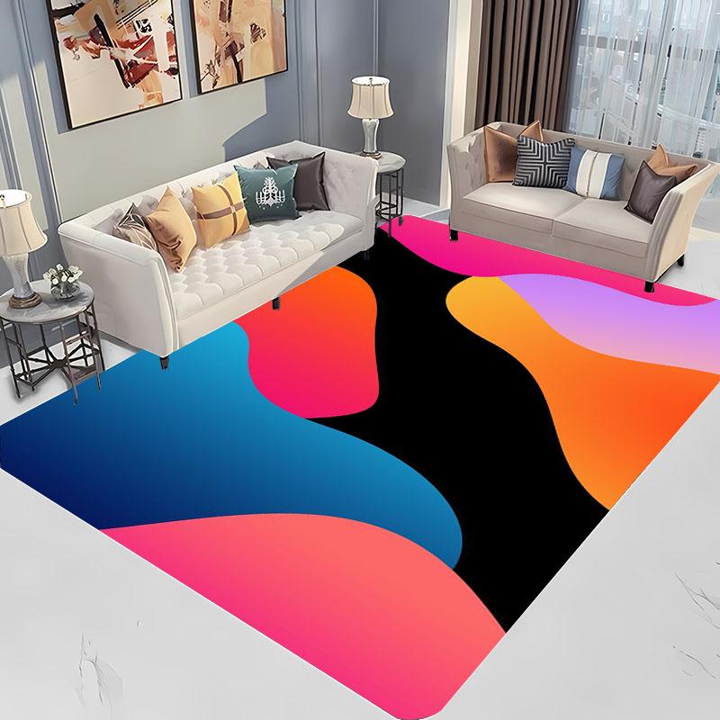 Abstract Colour Art Large Area Carpets for Home Living Room Children's Bedroom Sofa Doormat Kitchen Floor Rugs Anti-slip Decor