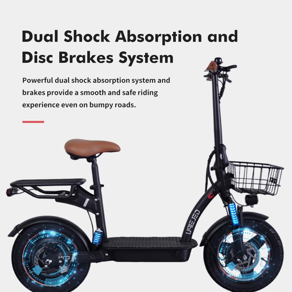 GELEIPU C14 Складной Электросамокат 500 Вт Мотор Аккумулятор 48В17.5Ач 14 * 2.5" Надувные Шины Макс. Скорость 32 км/ч Макс. Дальность 100 км