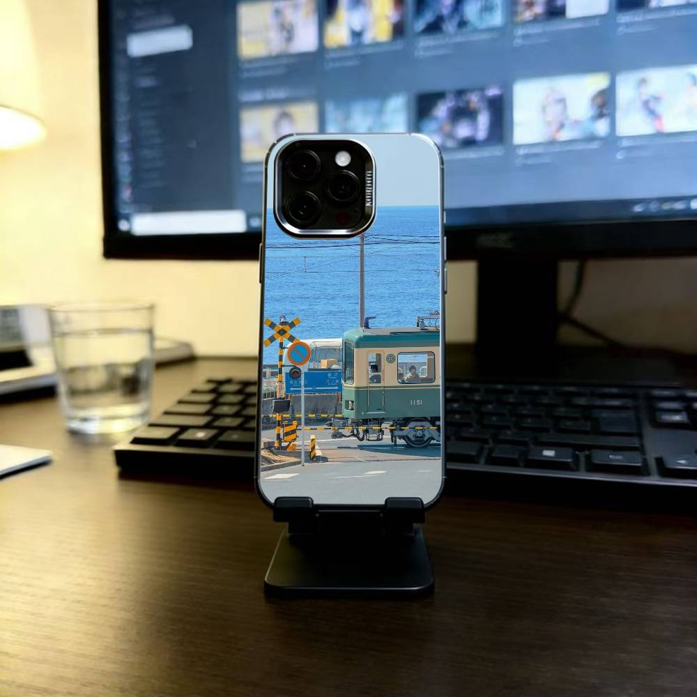 Японские поезда и виды города Чехол для телефона Для iPhone 17,16,15,14,13,12,11 Plus,Pro Max,XS,Цветной Посеребренный Внутренний Чехол