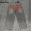 RogueWave Fashion Хип-хоп Свободные Джинсы Уличный Y2K Новые Повседневные Прямые Широкие Брюки