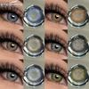 1 Pair New Colored Contact Lenses For Eyes Fashion Blue Brown Beautiful Pupils Contacts Yearly Wear