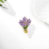 Lavender Lavender Brooch Flower Crystal Lavender Lapel Pins Lavender Women Brooch  Women