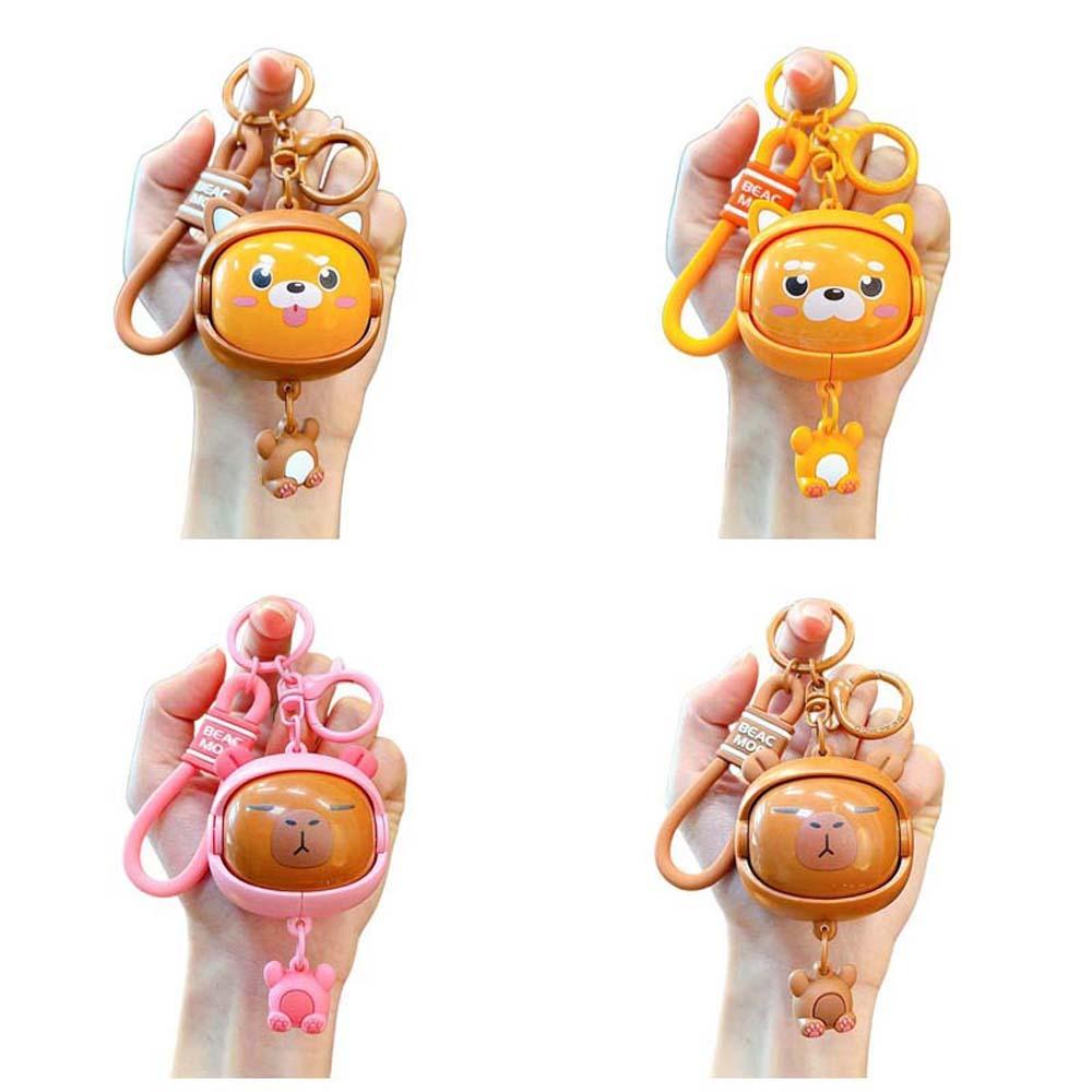 Собака Капибара Форма лица Подвеска с 4 лицами Мультфильм Кукла Брелок Игрушка с изменением лица Друзья