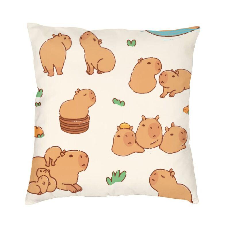Capybara Cushion Cover Sofa Home Decorative Square Throw Pillow Cover x